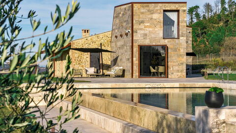Vue sur la piscine, Villa Fibbiano