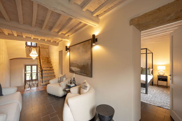 Hall d'entrée, jardin de la maison de ville