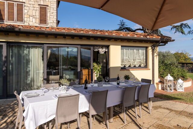 Villa L'Elsa, magnifique maison de campagne, terrasse
