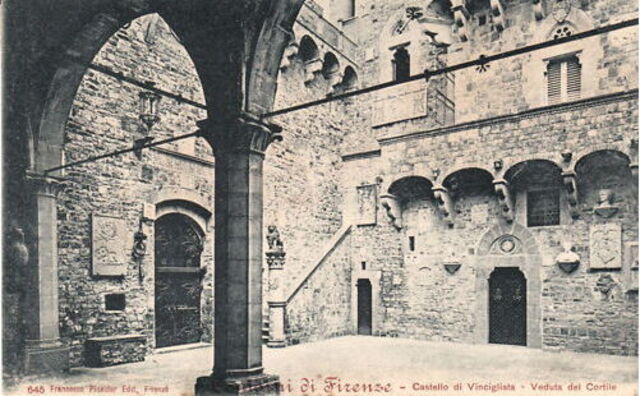 Vieille image du château de Vincigliata