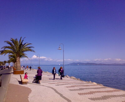 La promenade du front de mer de Porto Santo Stefano