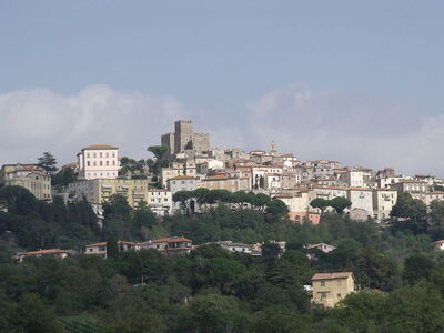 Vue sur la ville de Manciano