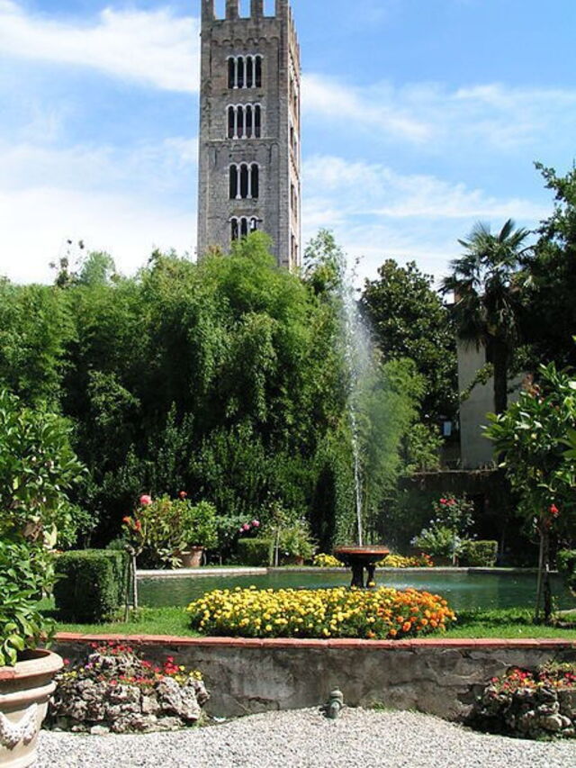La fontaine dans les jardins du Palazzo Pfanner
