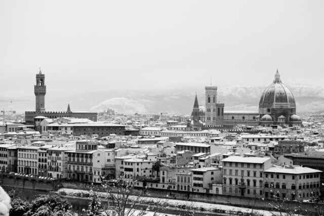 Florence sous la neige