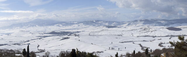 Paysage Hivernal de la Toscane