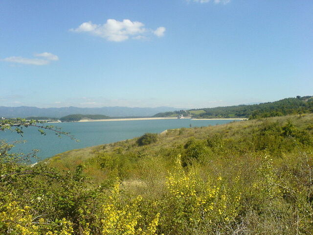 Vue sur le lac de Bilancino