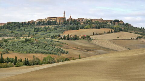 Vue sur le village de Pienza
