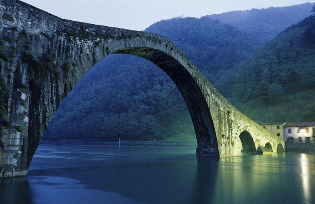 Le pont du diable à Bagni di Lucca