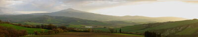 Vue panoramique sur le Val d'Orcia