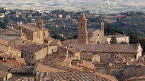Vue aérienne de Montepulciano