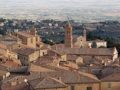 Vue aérienne de Montepulciano
