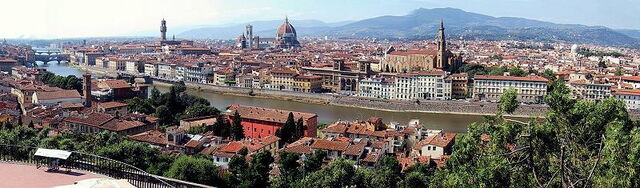 Vue panoramique sur la cité de Florence