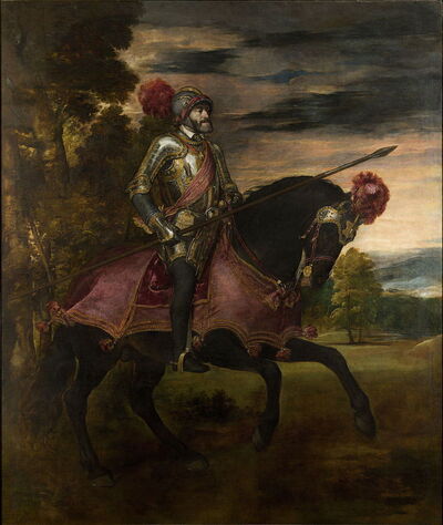Tableau d'un chevalier en armure