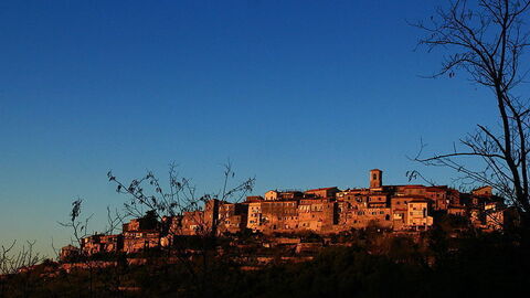 Vue sur la ville de Gavorrano