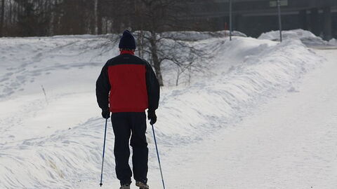 La marche nordique dans la neige