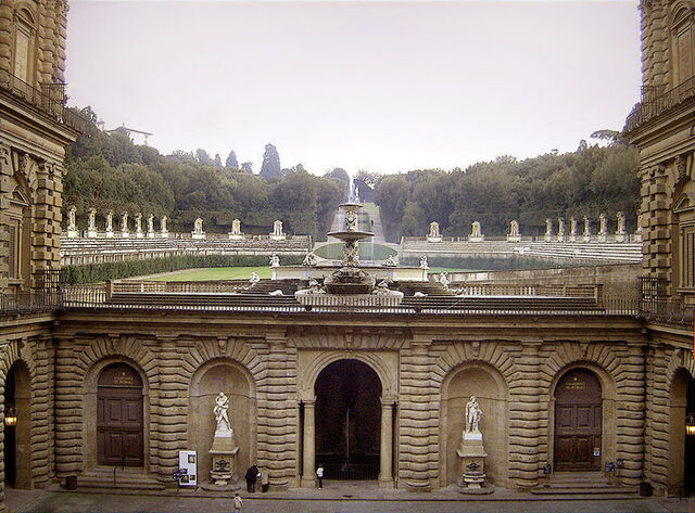 Vue du jardin de Boboli depuis le palais Pitti