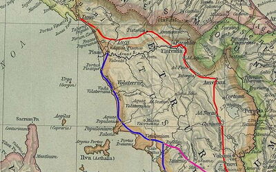 La carte de la Via Clodia