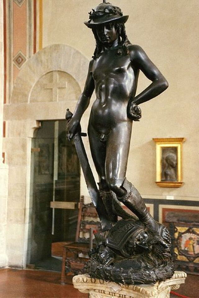 Exemple d'une statue en métal issue des mines
