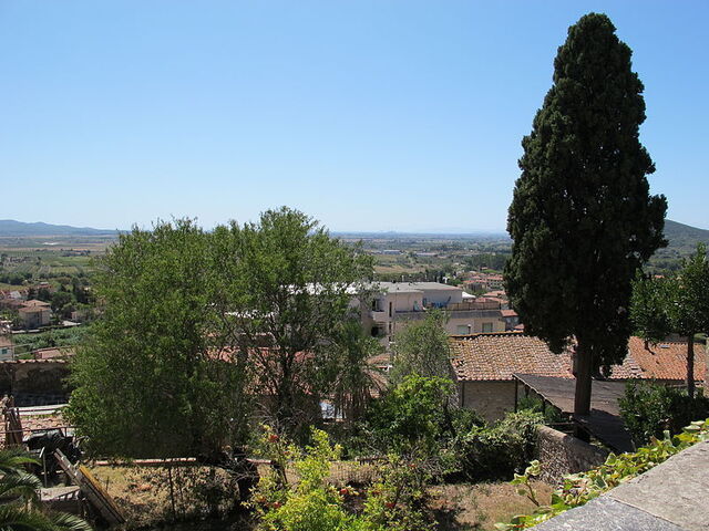Vue d'une terrace au sommet de Suvereto