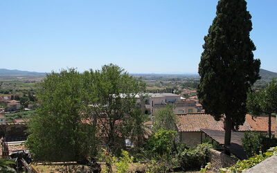 Vue d'une terrace au sommet de Suvereto