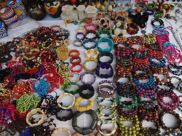 Stands d'artisans à Forte dei Marmi