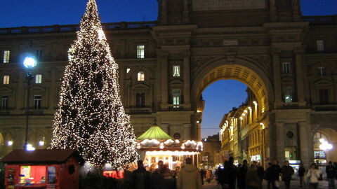 Les décorations de Noël à Florence