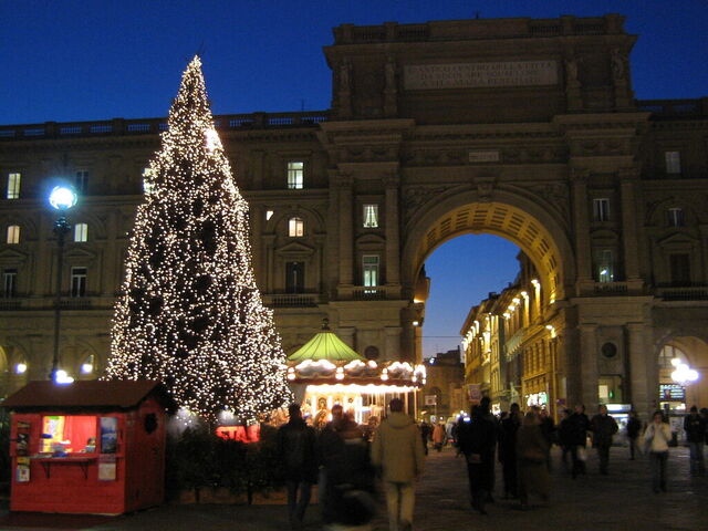 Les décorations de Noël à Florence