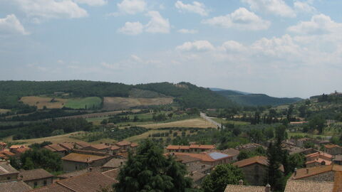 Vue sur le terrain entourant le château