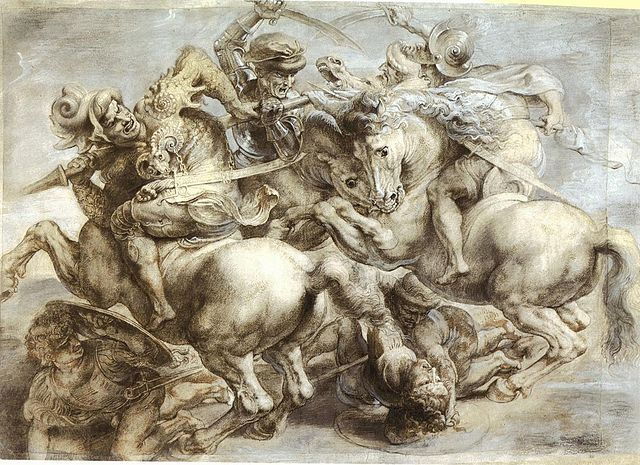Peinture de la Bataille d'Anghiar