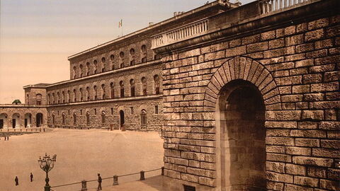Une photo du Palais Pitti au XXème siècle