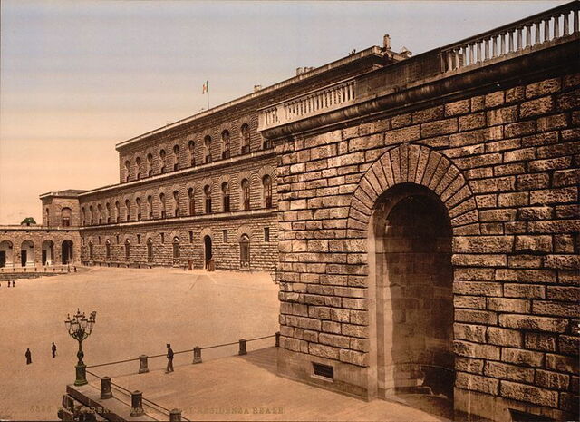 Une photo du Palais Pitti au XXème siècle