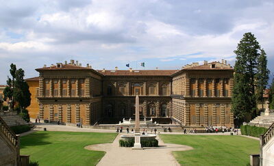 Vue sur le Palais Pitti et le jardin de Boboli