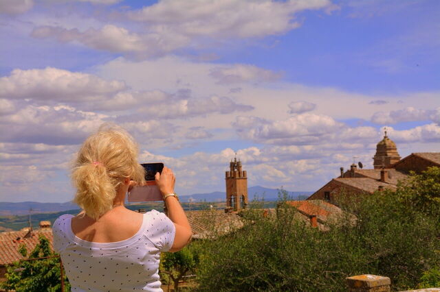 Un touriste à Montalcino