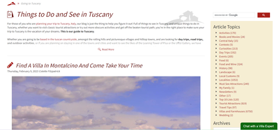 Tuscany Villas blog
