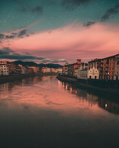 Vues sur l'Arno à Pise