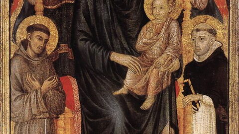 Tryptique de la Vierge à l'Enfant et les Saints Pierre