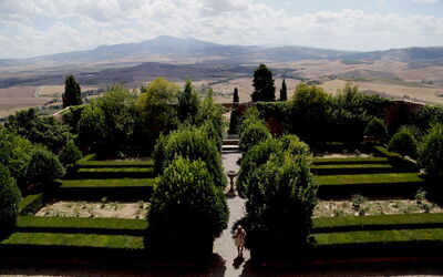 vue sur le jardin piccolomini