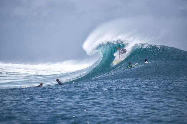 surf en groupe