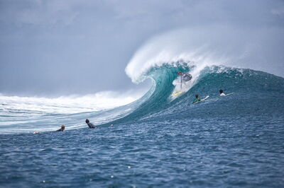 surf en groupe