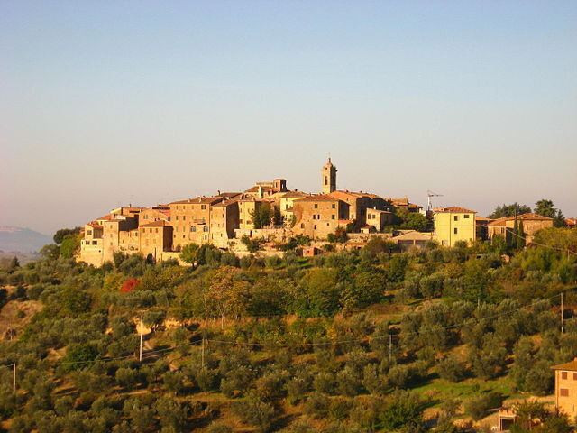 Paysage de Castelmuzio ville