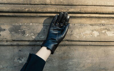 des gants de cuir
