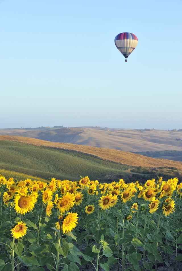 Romantique balade en montgolfière