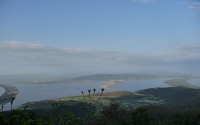 Vue sur Monte Argentario et sa lagune