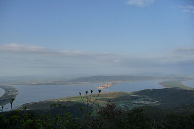 Vue sur Monte Argentario et sa lagune