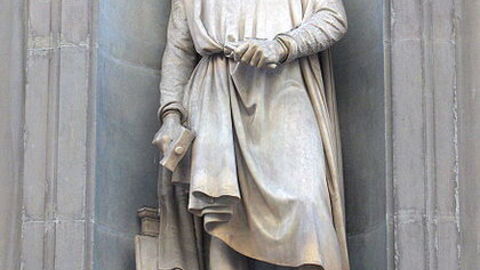 Statue de Donatello en dehors galerie des Offices