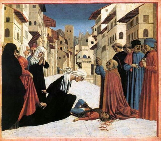 Peinture sur le miracle de Zanobi