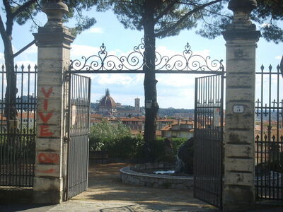 Vue, jardin horticole de Florence