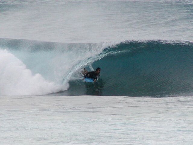 Bodyboard sur la côte toscane