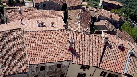 La ville de Capalbio vue du ciel