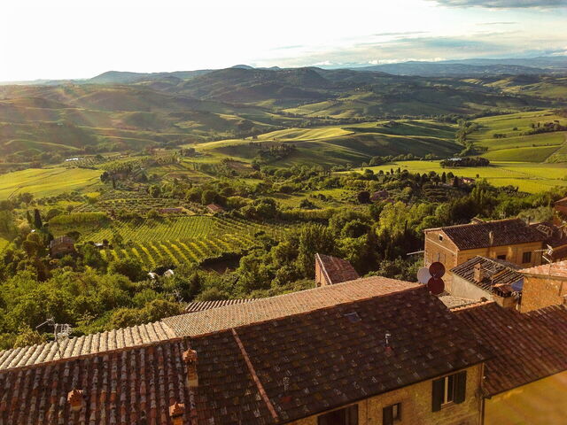 Vues de la Toscane depuis Montepulciano